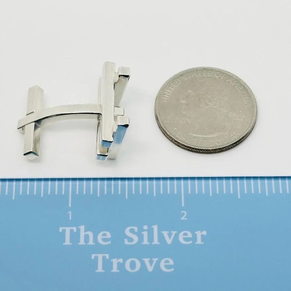 RARE Tiffany & Co Axis Cufflinks by Frank Gehry in Sterling Silver
